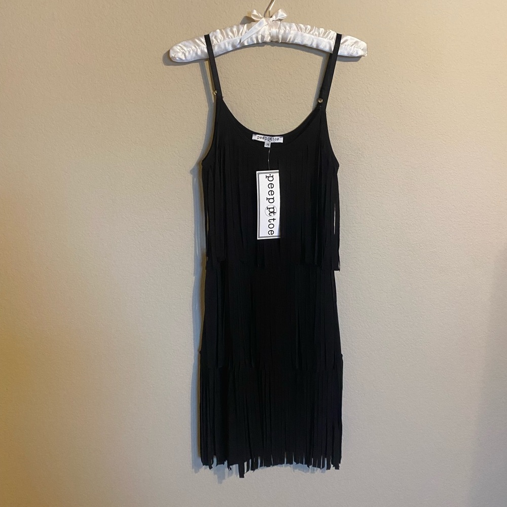 Black Fringe Dress